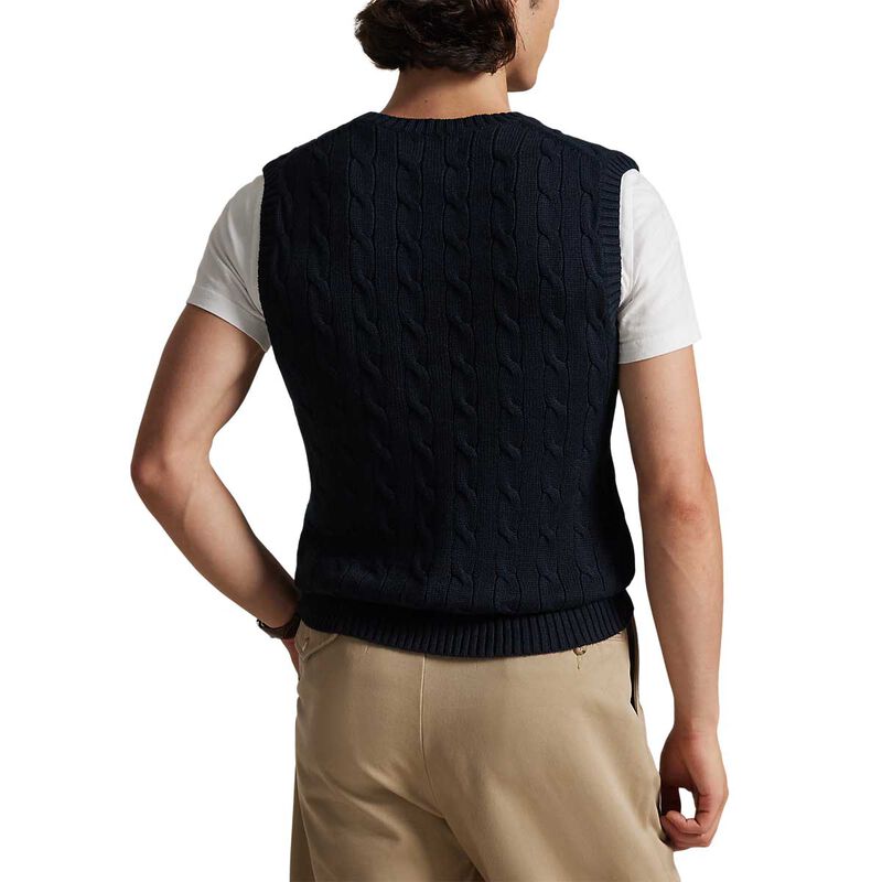Polo Ralph Lauren Cable-Knit Cotton Sweater Vest image number 1